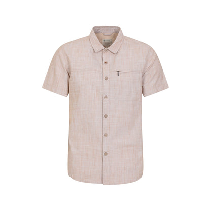 Yellow - Front - Mountain Warehouse Mens Coconut Slub Short-Sleeved Shirt