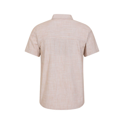 Yellow - Back - Mountain Warehouse Mens Coconut Slub Short-Sleeved Shirt