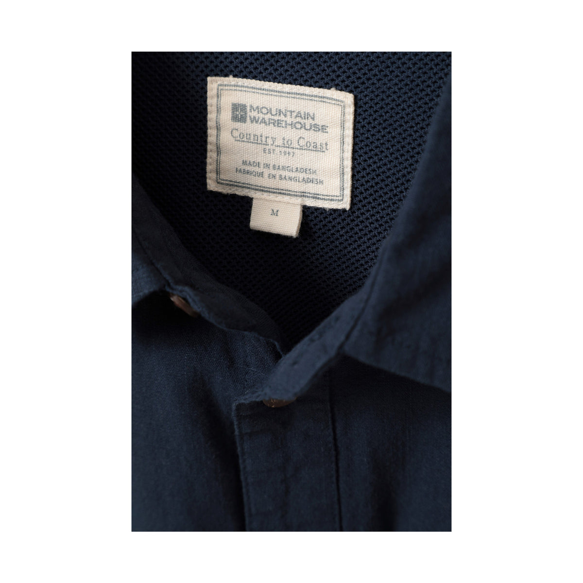Dark Blue - Back - Mountain Warehouse Mens Coconut Slub Short-Sleeved Shirt