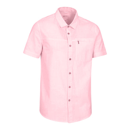 Light Pink - Lifestyle - Mountain Warehouse Mens Coconut Slub Short-Sleeved Shirt
