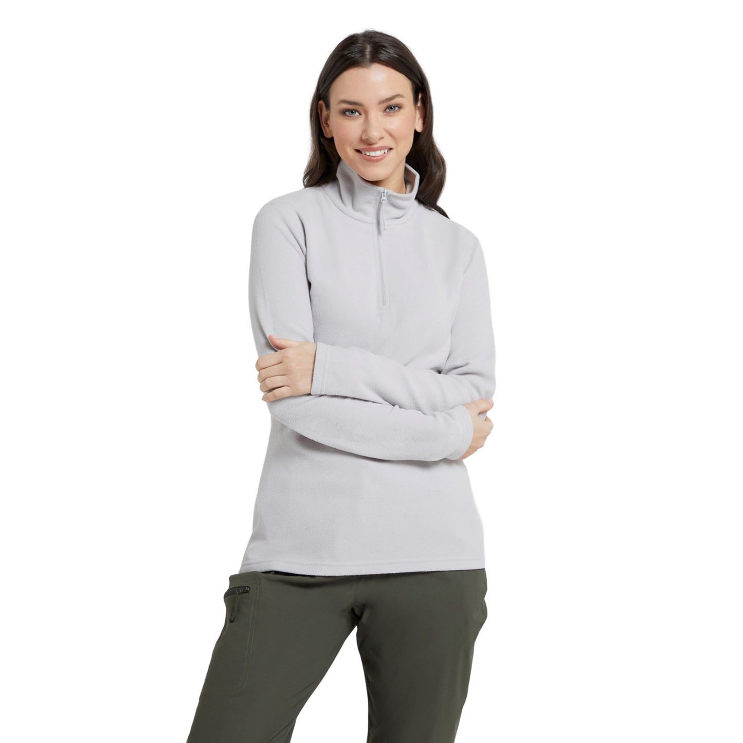 Charcoal - Close up - Mountain Warehouse Womens-Ladies Camber II Fleece Top