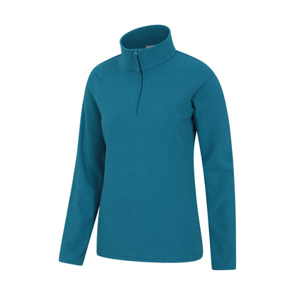 Dark Teal - Side - Mountain Warehouse Womens-Ladies Camber II Fleece Top