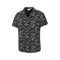 Black-Cream - Side - Mountain Warehouse Mens Beach Short-Sleeved Shirt