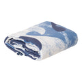 Dark Blue - Side - Mountain Warehouse Wave Pattern Microfibre Towel