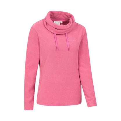 Dark Pink - Lifestyle - Mountain Warehouse Womens-Ladies Hebridean Cowl Neck Fleece Top