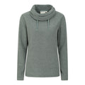 Dark Khaki - Front - Mountain Warehouse Womens-Ladies Hebridean Cowl Neck Fleece Top