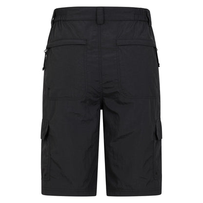 Black - Back - Mountain Warehouse Mens Explore Cargo Shorts