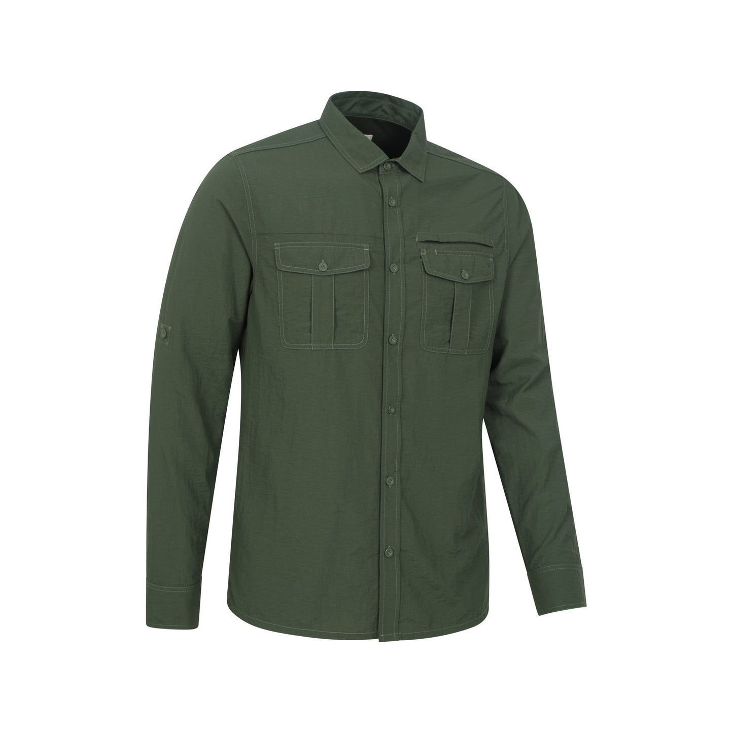Khaki Green - Back - Mountain Warehouse Mens Navigator II UV Protection Shirt