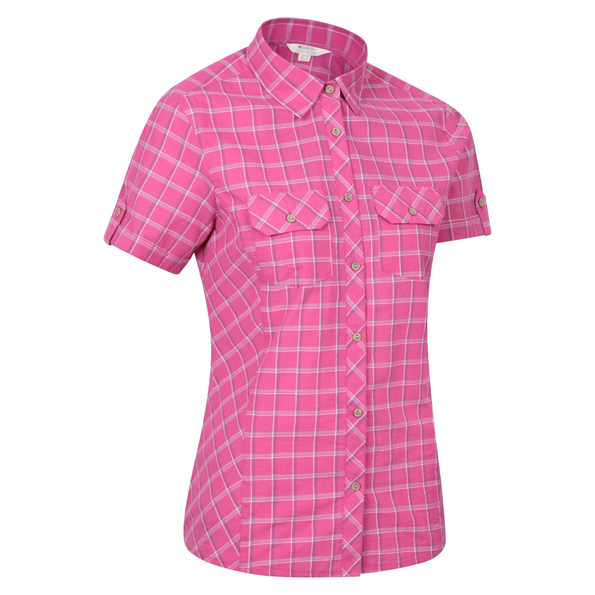 Bright Pink - Side - Mountain Warehouse Womens-Ladies Cotton Holiday Shirt