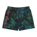 Navy - Front - Animal Childrens-Kids Jed Tropical Leaves Recycled Boardshorts