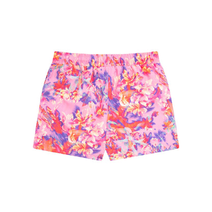 Pink - Back - Animal Childrens-Kids Jetsetter Floral Recycled Boardshorts