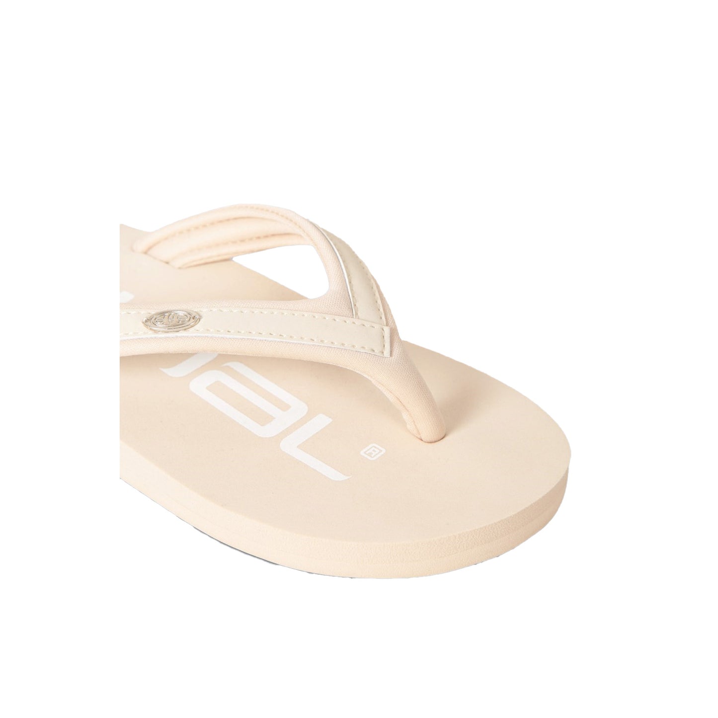 Beige-White - Lifestyle - Animal Womens-Ladies Logo Recycled Flip Flops