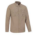 Beige - Side - Mountain Warehouse Mens Navigator II Mosquito Repellent Shirt