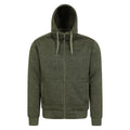 Green - Front - Mountain Warehouse Mens Nevis II Faux Fur Hoodie