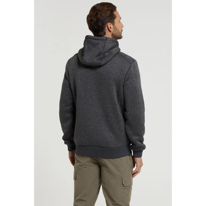 Black - Close up - Mountain Warehouse Mens Nevis II Faux Fur Hoodie