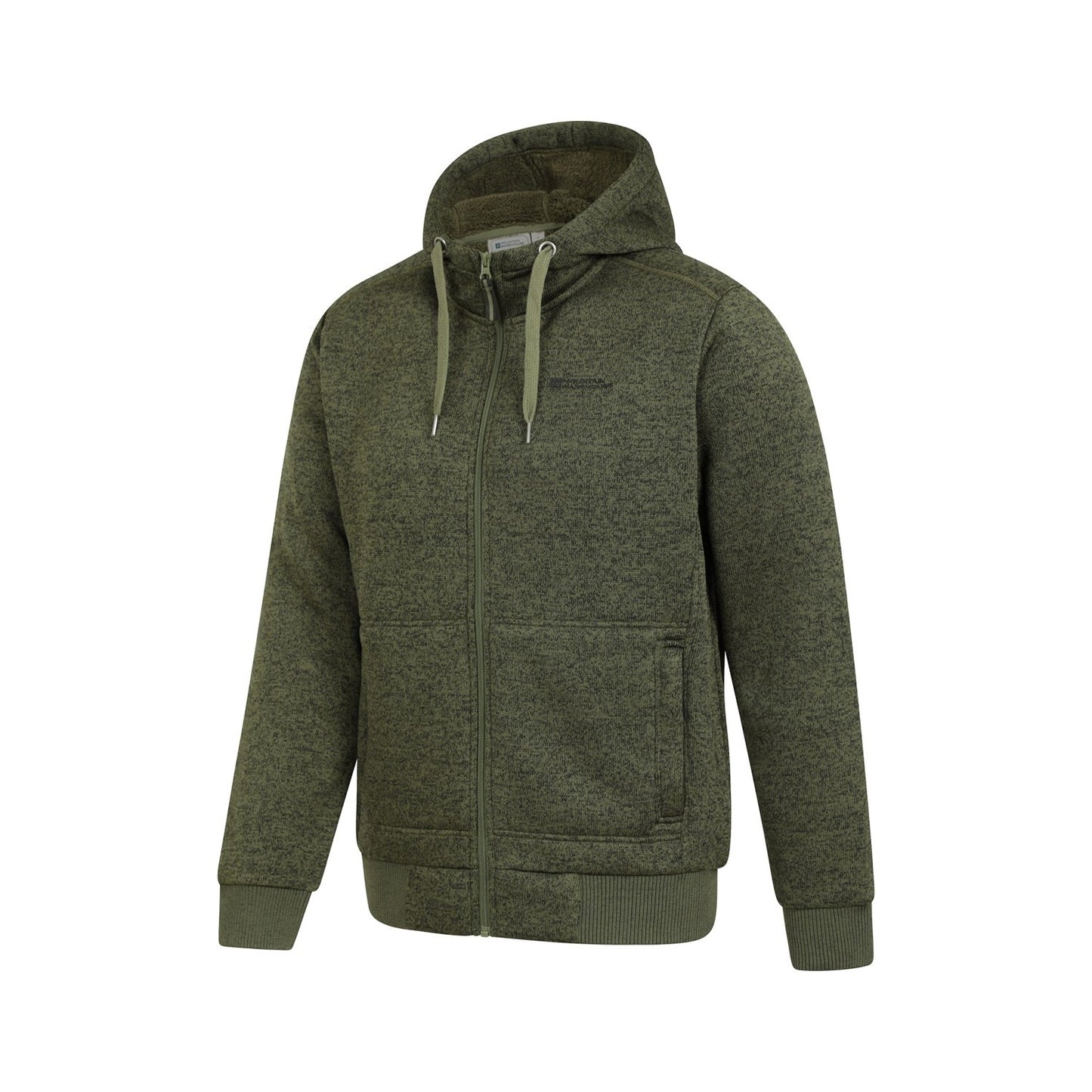 Green - Side - Mountain Warehouse Mens Nevis II Faux Fur Hoodie