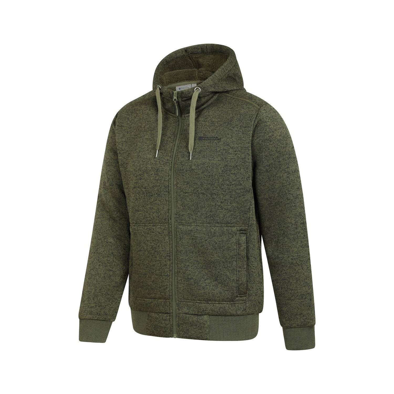 Green - Side - Mountain Warehouse Mens Nevis II Faux Fur Hoodie