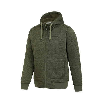 Green - Side - Mountain Warehouse Mens Nevis II Faux Fur Hoodie