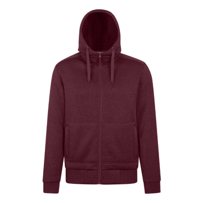 Burgundy - Front - Mountain Warehouse Mens Nevis II Faux Fur Hoodie