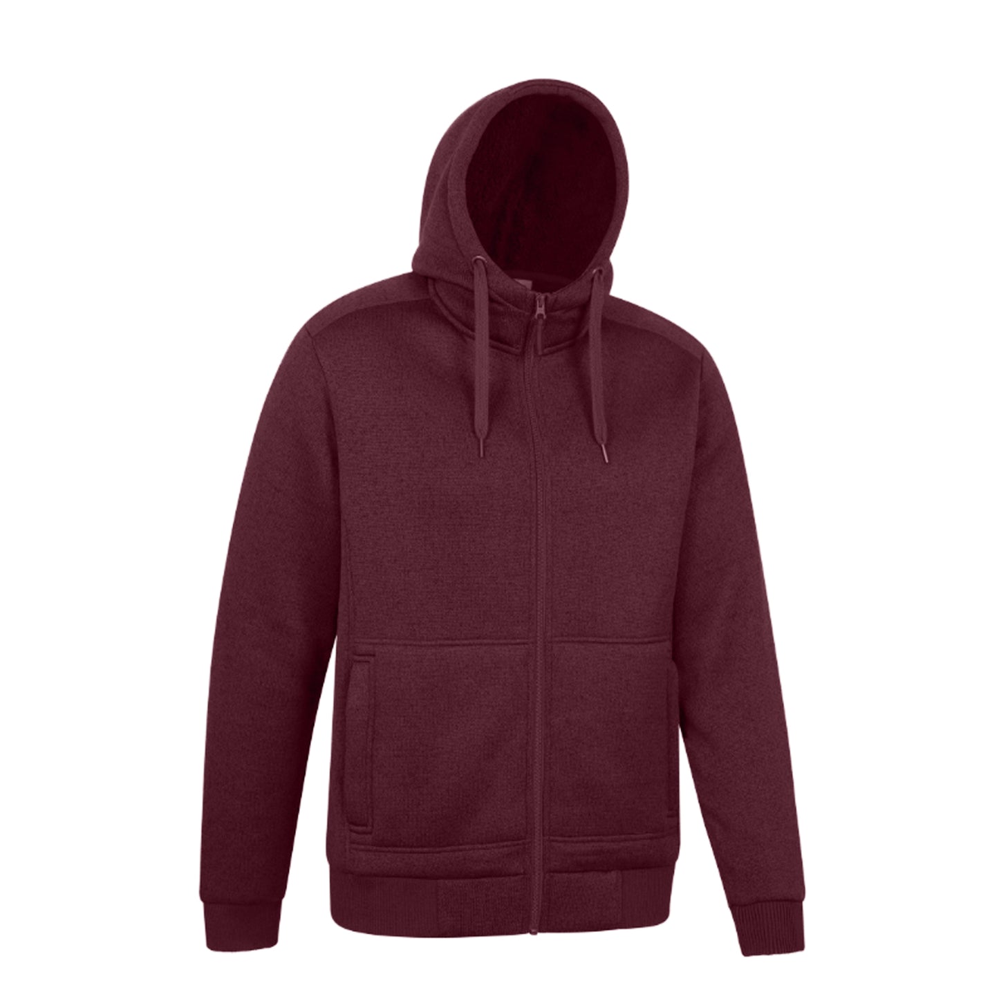Burgundy - Side - Mountain Warehouse Mens Nevis II Faux Fur Hoodie