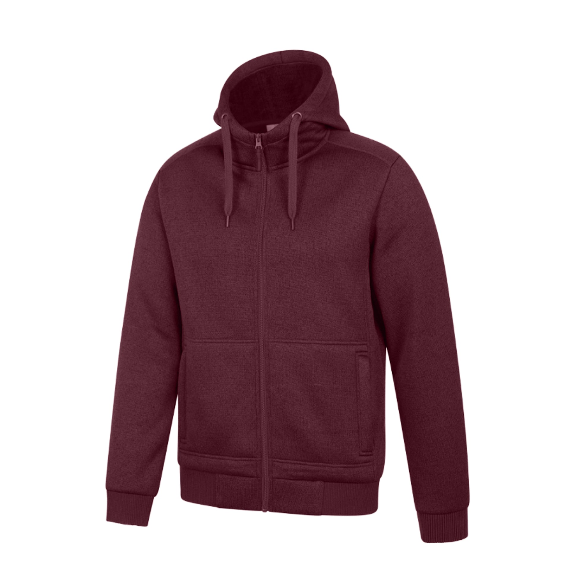 Burgundy - Lifestyle - Mountain Warehouse Mens Nevis II Faux Fur Hoodie