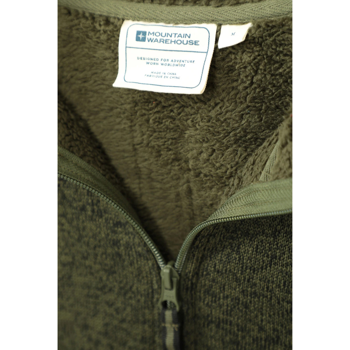 Green - Close up - Mountain Warehouse Mens Nevis II Faux Fur Hoodie