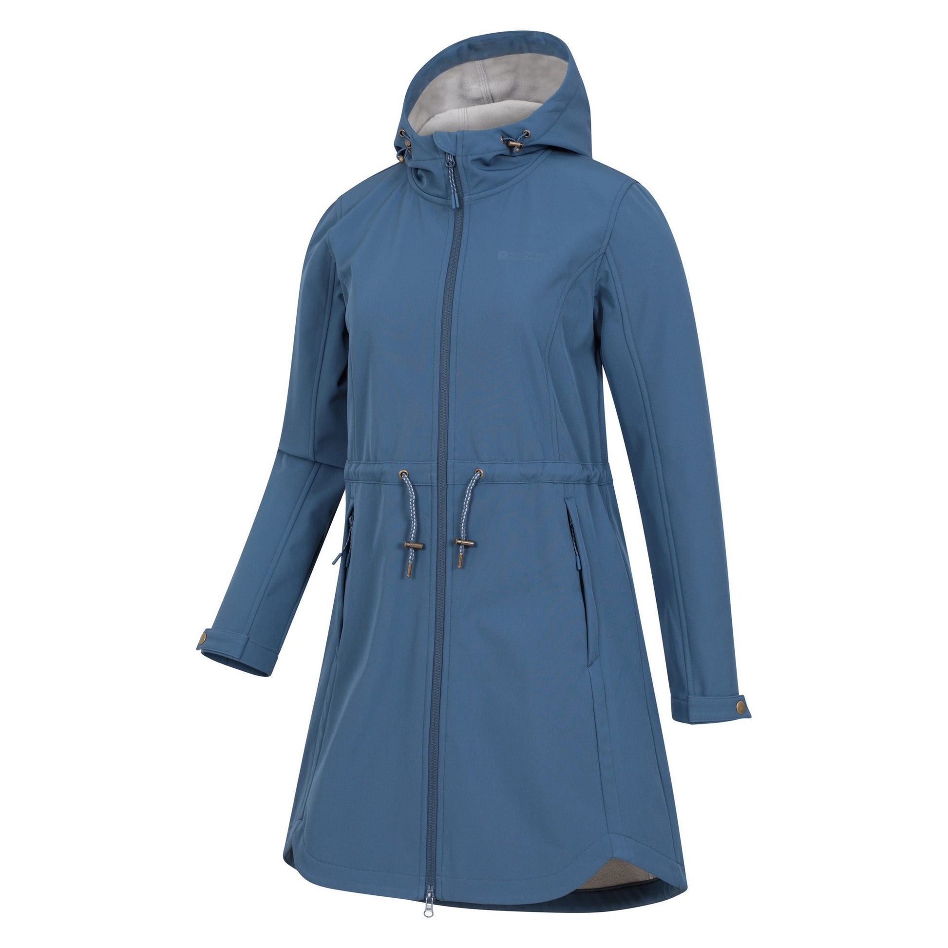 Blue - Side - Mountain Warehouse Womens-Ladies Bastet Softshell Longline Jacket