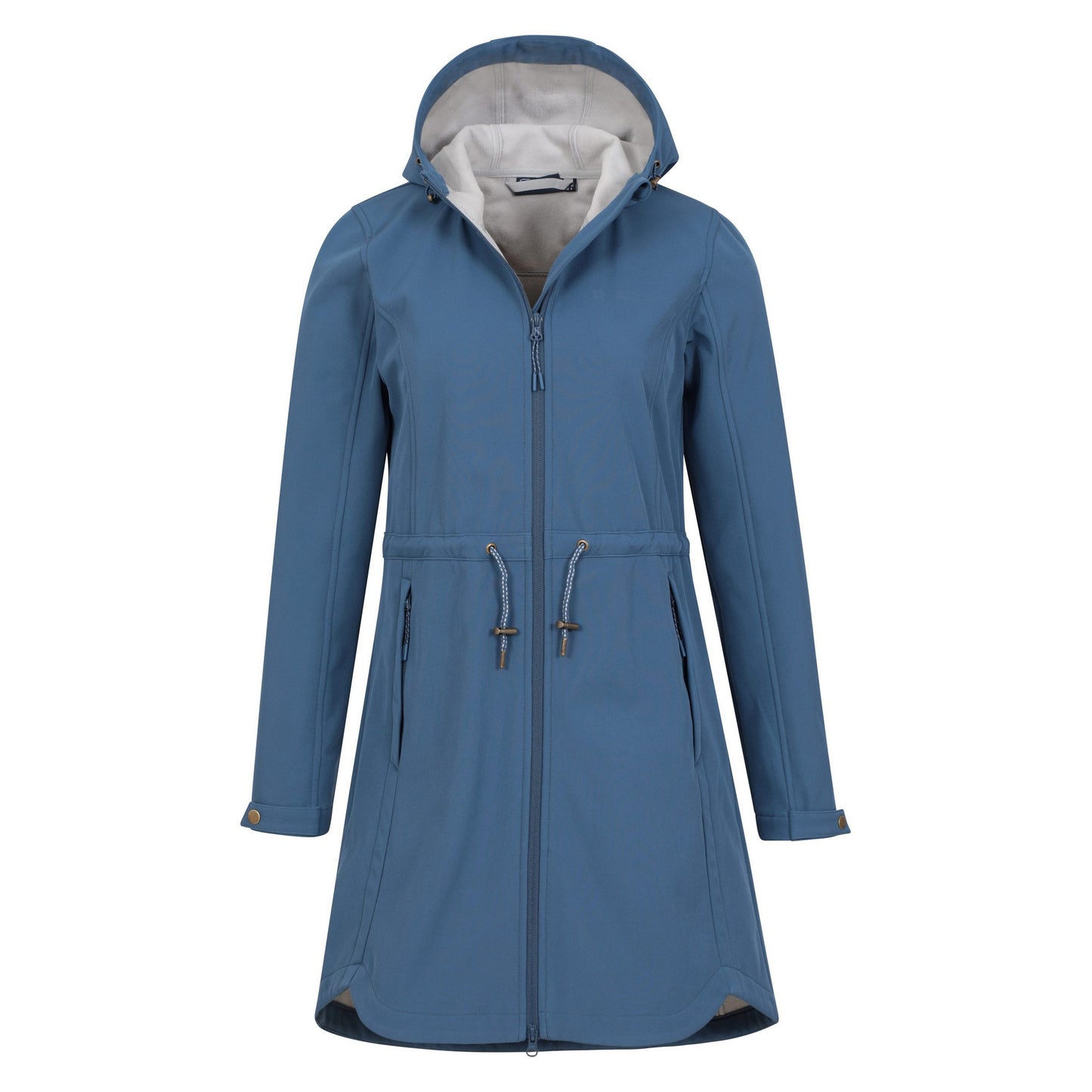 Blue - Pack Shot - Mountain Warehouse Womens-Ladies Bastet Softshell Longline Jacket