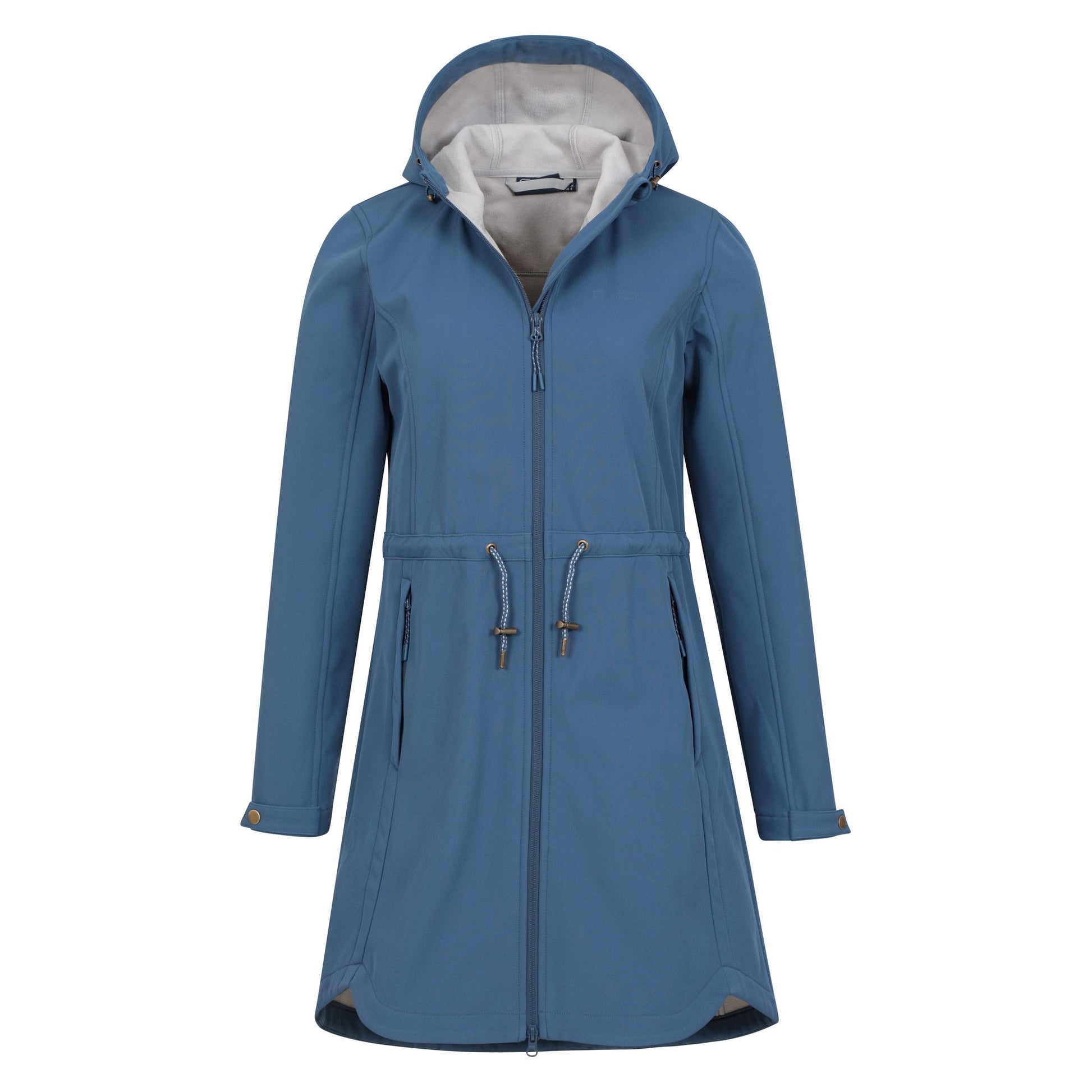 Blue - Pack Shot - Mountain Warehouse Womens-Ladies Bastet Softshell Longline Jacket