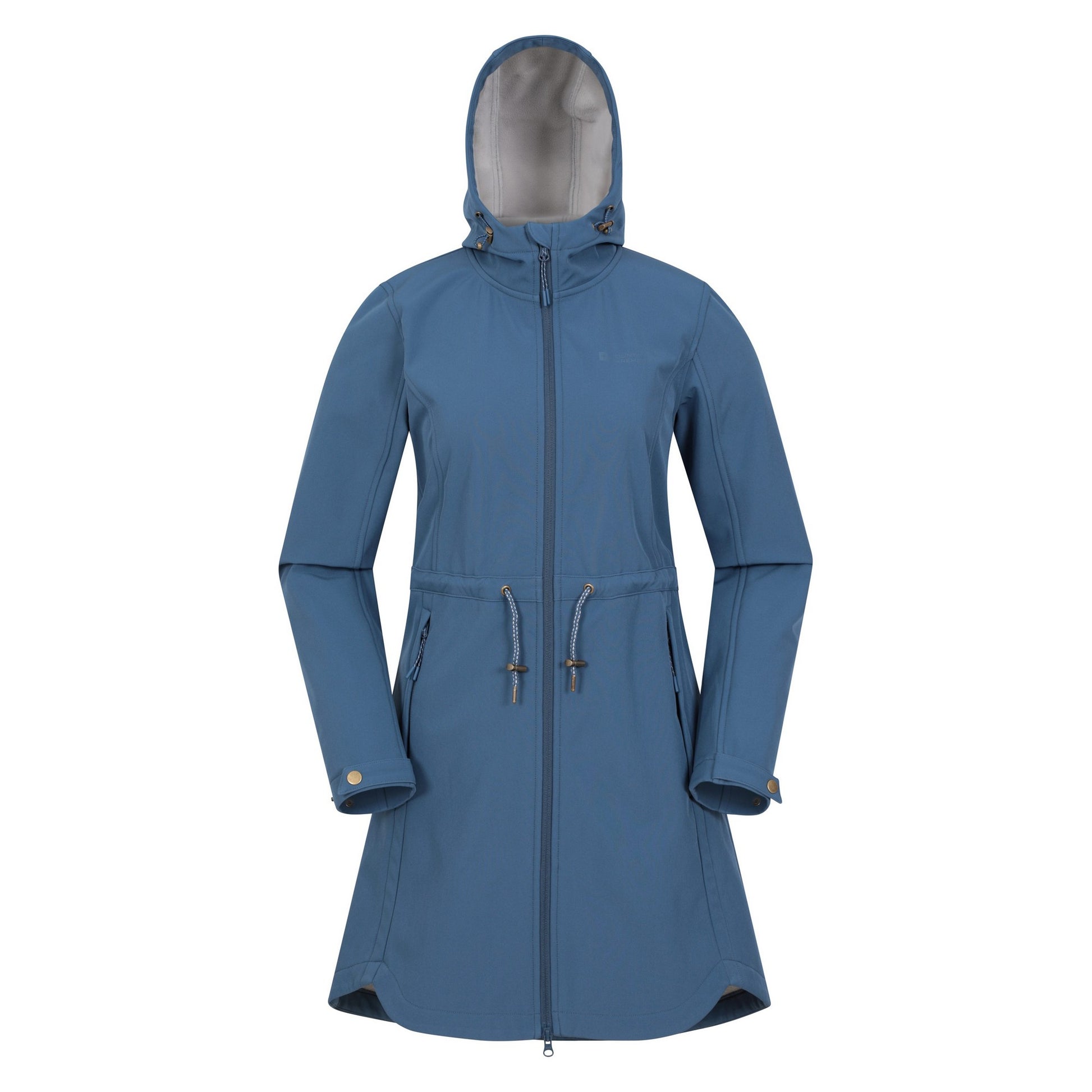Blue - Front - Mountain Warehouse Womens-Ladies Bastet Softshell Longline Jacket