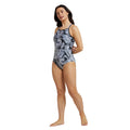 Black - Lifestyle - Animal Womens-Ladies Zora Tropical Leaves One Piece Swimsuit