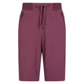 Burgundy - Front - Mountain Warehouse Womens-Ladies Explorer Long Shorts