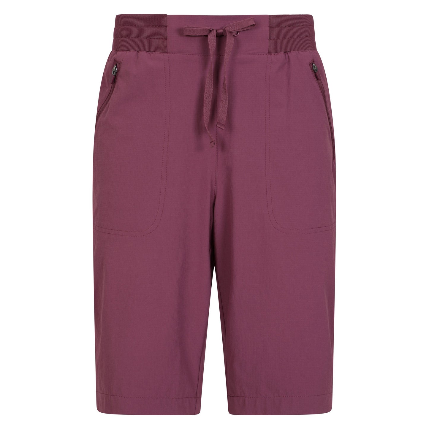Burgundy - Front - Mountain Warehouse Womens-Ladies Explorer Long Shorts