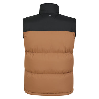 Tan - Back - Mountain Warehouse Mens Rock Borg Padded Gilet