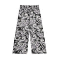 Monochrome - Back - Animal Womens-Ladies Tassia Leaf Print Recycled Cropped Trousers