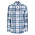 Corn Blue - Front - Mountain Warehouse Womens-Ladies Balsam Brushed Flannel Longline Shirt