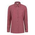 Rust - Front - Mountain Warehouse Womens-Ladies Balsam Brushed Flannel Longline Shirt