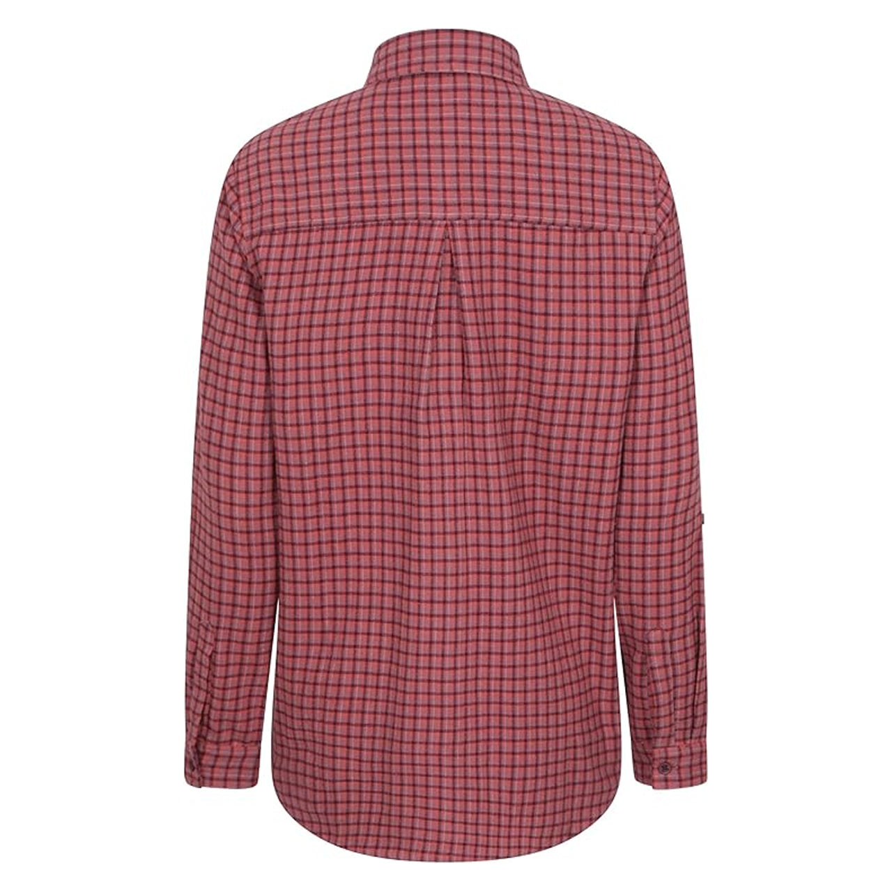 Rust - Back - Mountain Warehouse Womens-Ladies Balsam Brushed Flannel Longline Shirt