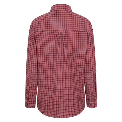 Rust - Back - Mountain Warehouse Womens-Ladies Balsam Brushed Flannel Longline Shirt