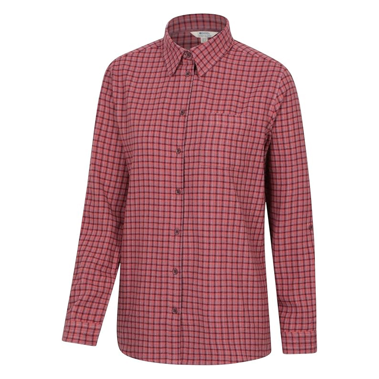Rust - Lifestyle - Mountain Warehouse Womens-Ladies Balsam Brushed Flannel Longline Shirt