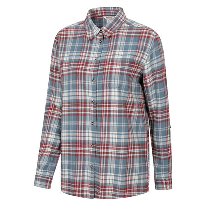 Pale Blue - Lifestyle - Mountain Warehouse Womens-Ladies Balsam Brushed Flannel Longline Shirt