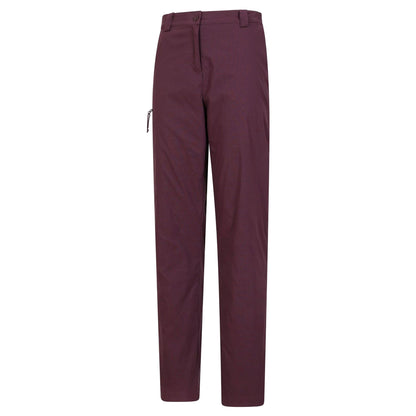 Burgundy - Side - Mountain Warehouse Womens-Ladies Winter Hiker Stretch Hiking Trousers