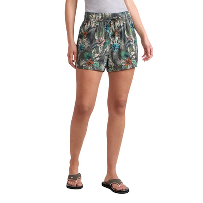 Khaki Brown - Side - Animal Womens-Ladies Sand Dune Recycled Printed Shorts