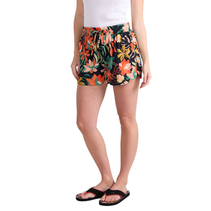 Black - Front - Animal Womens-Ladies Sand Dune Recycled Printed Shorts