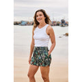 Khaki Brown - Front - Animal Womens-Ladies Sand Dune Recycled Printed Shorts