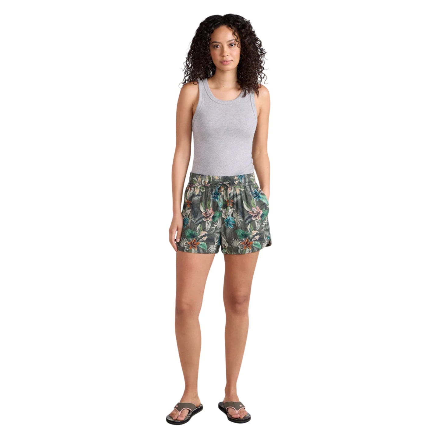 Khaki Brown - Pack Shot - Animal Womens-Ladies Sand Dune Recycled Printed Shorts