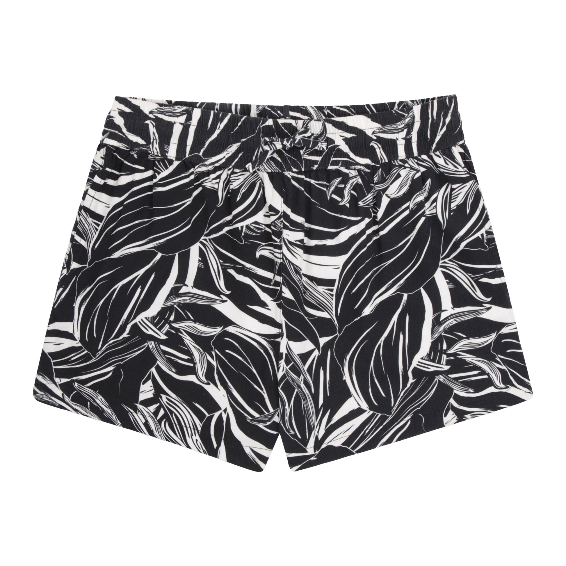 Jet Black - Front - Animal Womens-Ladies Sand Dune Recycled Printed Shorts
