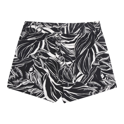 Jet Black - Back - Animal Womens-Ladies Sand Dune Recycled Printed Shorts