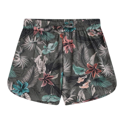Khaki Brown - Front - Animal Womens-Ladies Sand Dune Recycled Printed Shorts