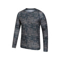 Black - Back - Mountain Warehouse Mens Talus Printed Long-Sleeved Thermal Top